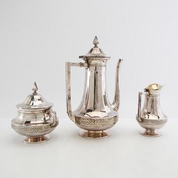 EV Mandhal coffee service 3 dlr silver-plated mid-20th century.