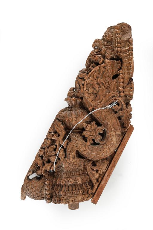 DEKORELEMENT, 2 st, asiatiska, troligen Indien.