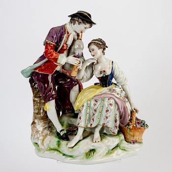 Figure group Volkstedt Thüringen early 20th century porcelain.