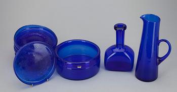 ERÄ LASIESINEITÄ, 10 osaa, Erik Höglund, Boda Glasbruk.