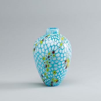 A VITTORIO FERRO MURRINE GLASS VASE FOR FRATELLI PAGNIN, 1990-2000.