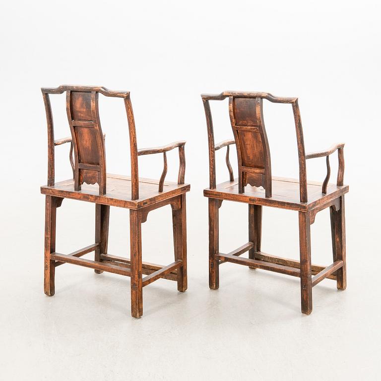 Armchairs, a pair China around 1900.