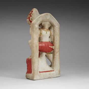 An alabaster sculpture of Hanuman, India, 19th Century.