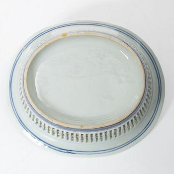 Gallerskål med fat, kompaniporslin, Kina, Qingdynastin, 1800-tal.