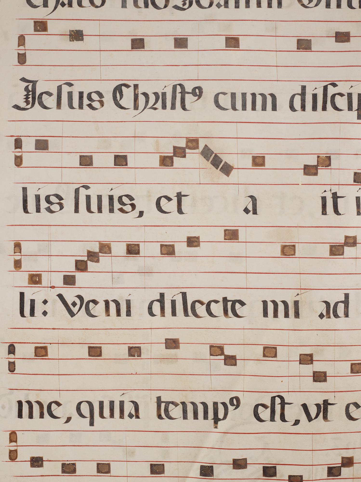 A vellum music sheet.