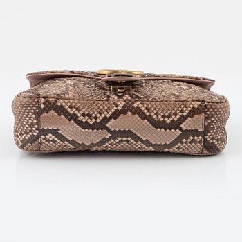 Gucci, a  'Matelassé Python GG Marmont'Shoulder Bag.