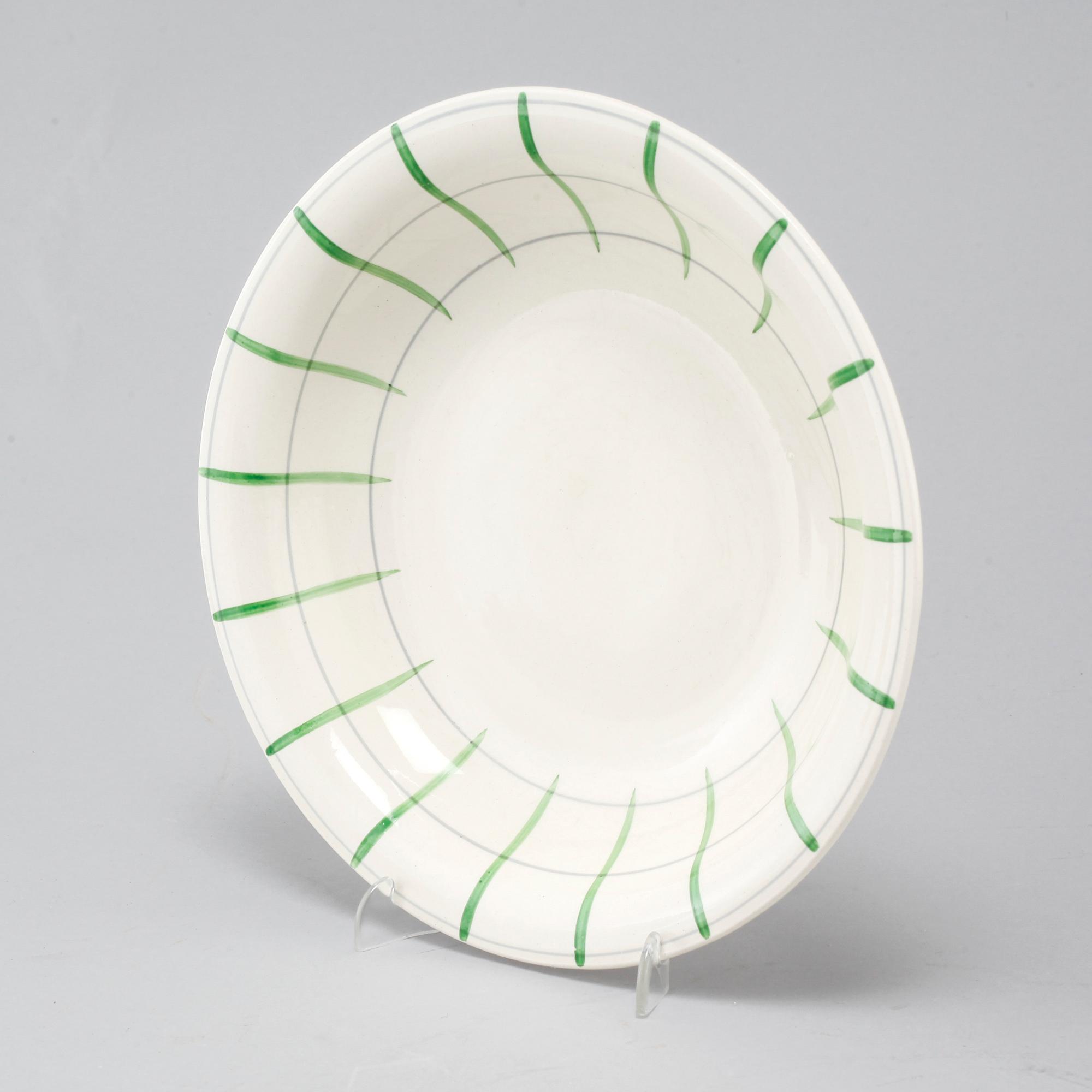 An earthenware tableware set of 62 pcs, 'Spaljé', designed by Wilhelm Kåge for Gustavsberg, around mid 20th century.