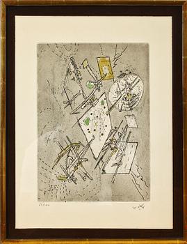 ROBERTO MATTA, färgetsningar, 5 st, sign o numr 83/100.