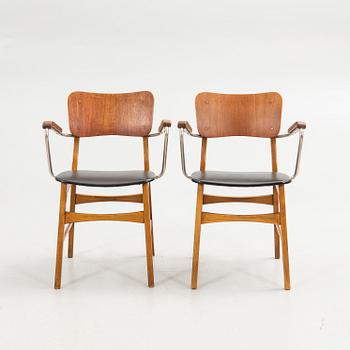 Ib Kofod-Larsen, Armchairs, a pair, Denmark, mid-20th century.