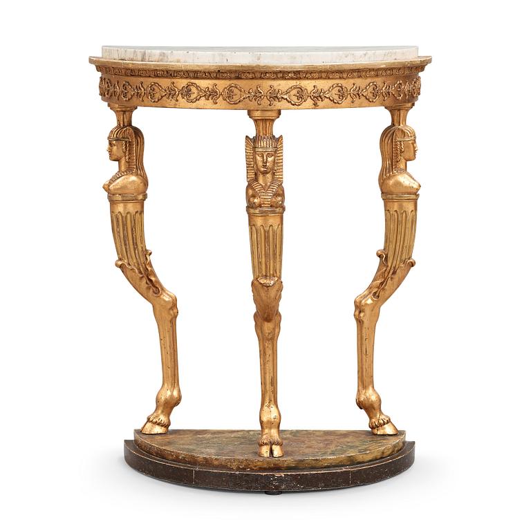 A late Gustavian circa 1800 console table.