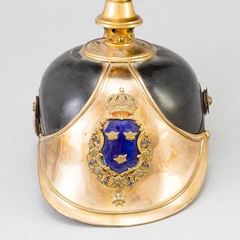 A Swedish military 
officer helmet m/1894.