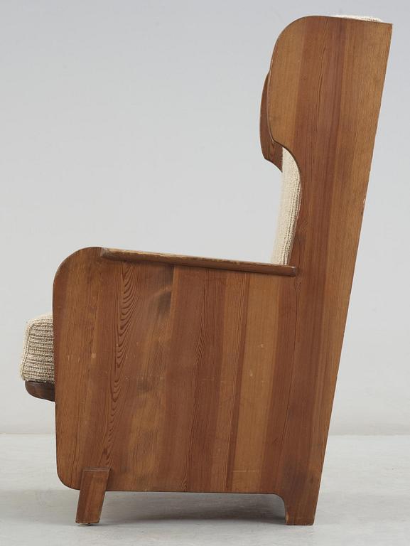An Axel Einar Hjorth stained pine armchair, 'Lovö', Nordiska Kompaniet.