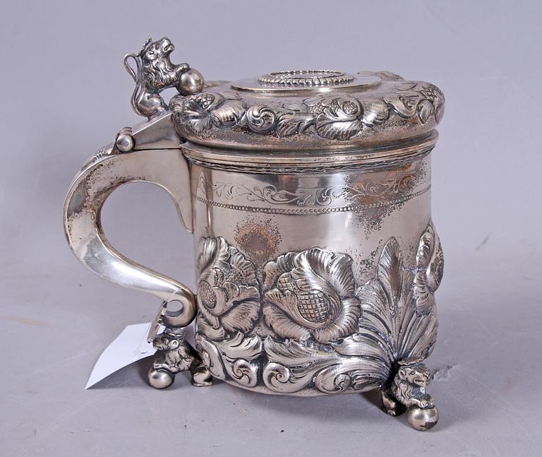 DRYCKESKANNA, silver, barockstil, 1900-talet.