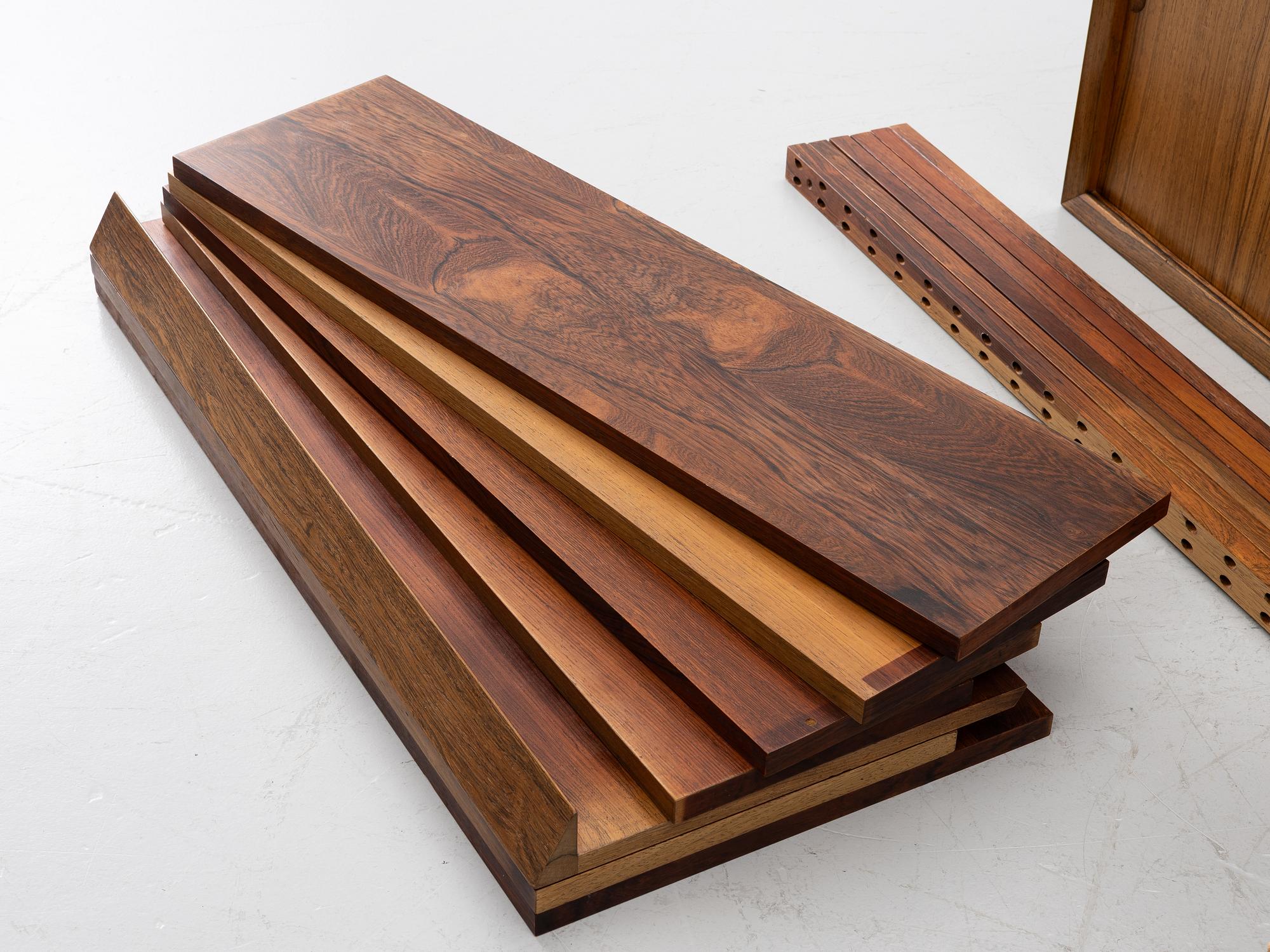 Poul Cadovius, Shelving system, “System Cado”, Royal System, Denmark, 1960s.