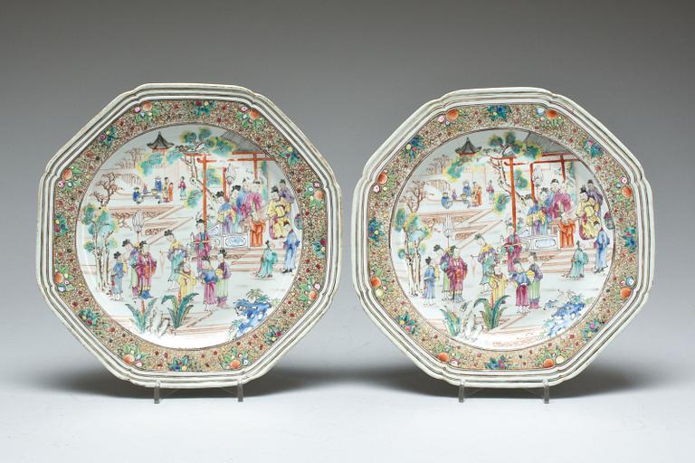 FAT, porslin, 2+2 st. Kina, 1800-tal.