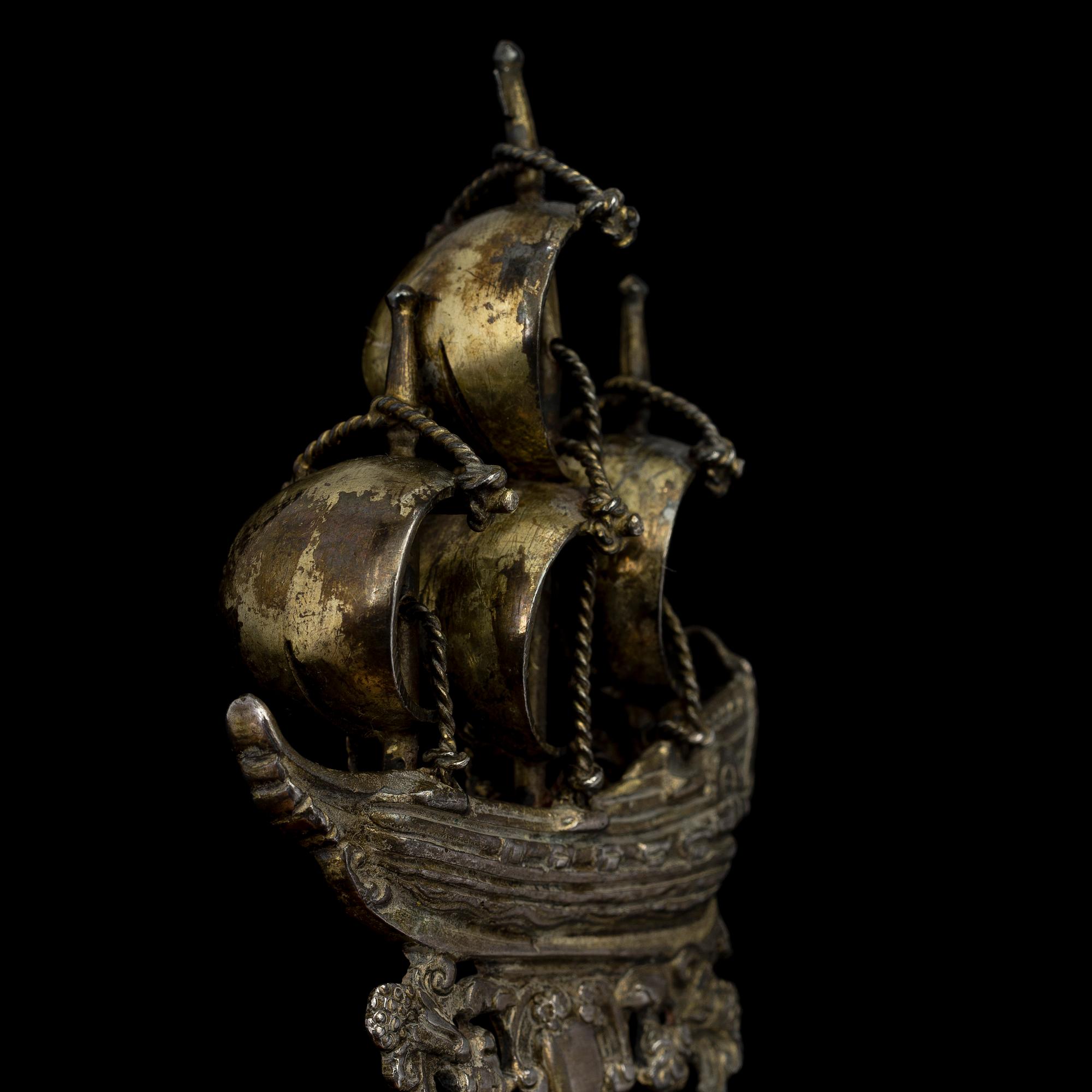 SERVERINGSBESTICK, silver (935), Tyskland, engelska importstämplar London 1900. Vikt 312 g.