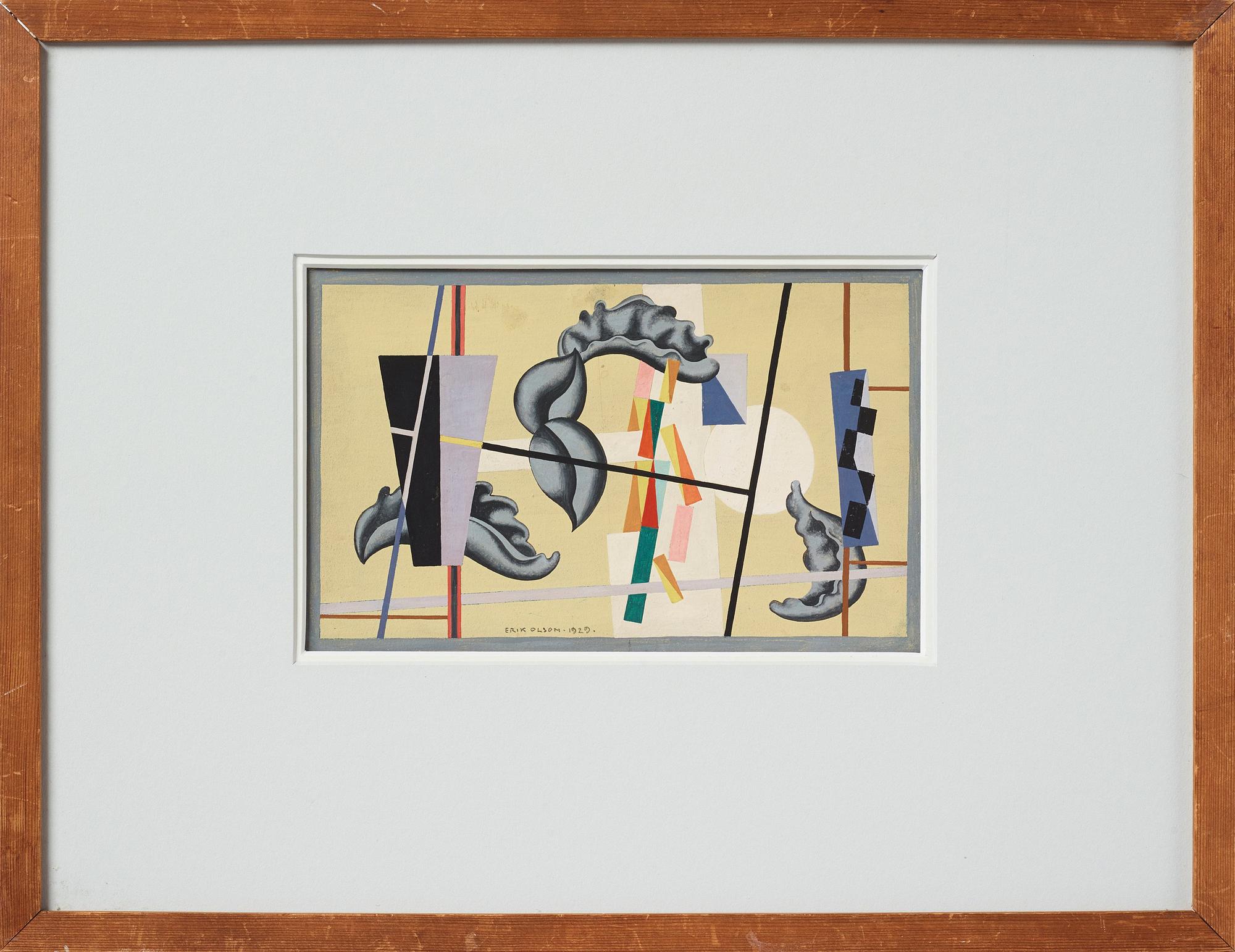 Erik Olson, "Komposition gul fond".