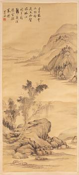 Rullmålning, tusch på siden, Kina,