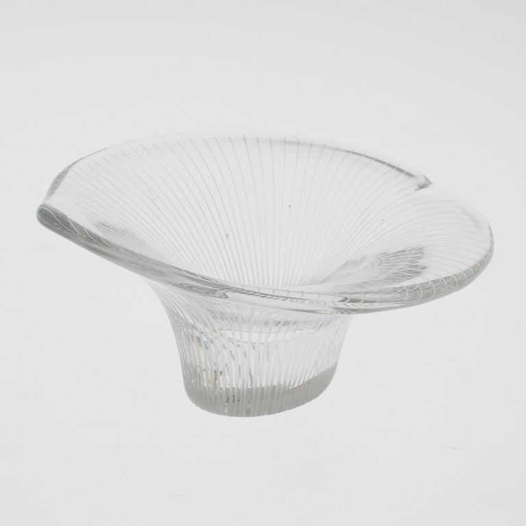 TAPIO WIRKKALA, a glass "Kantarelli" bowl, Iittala.