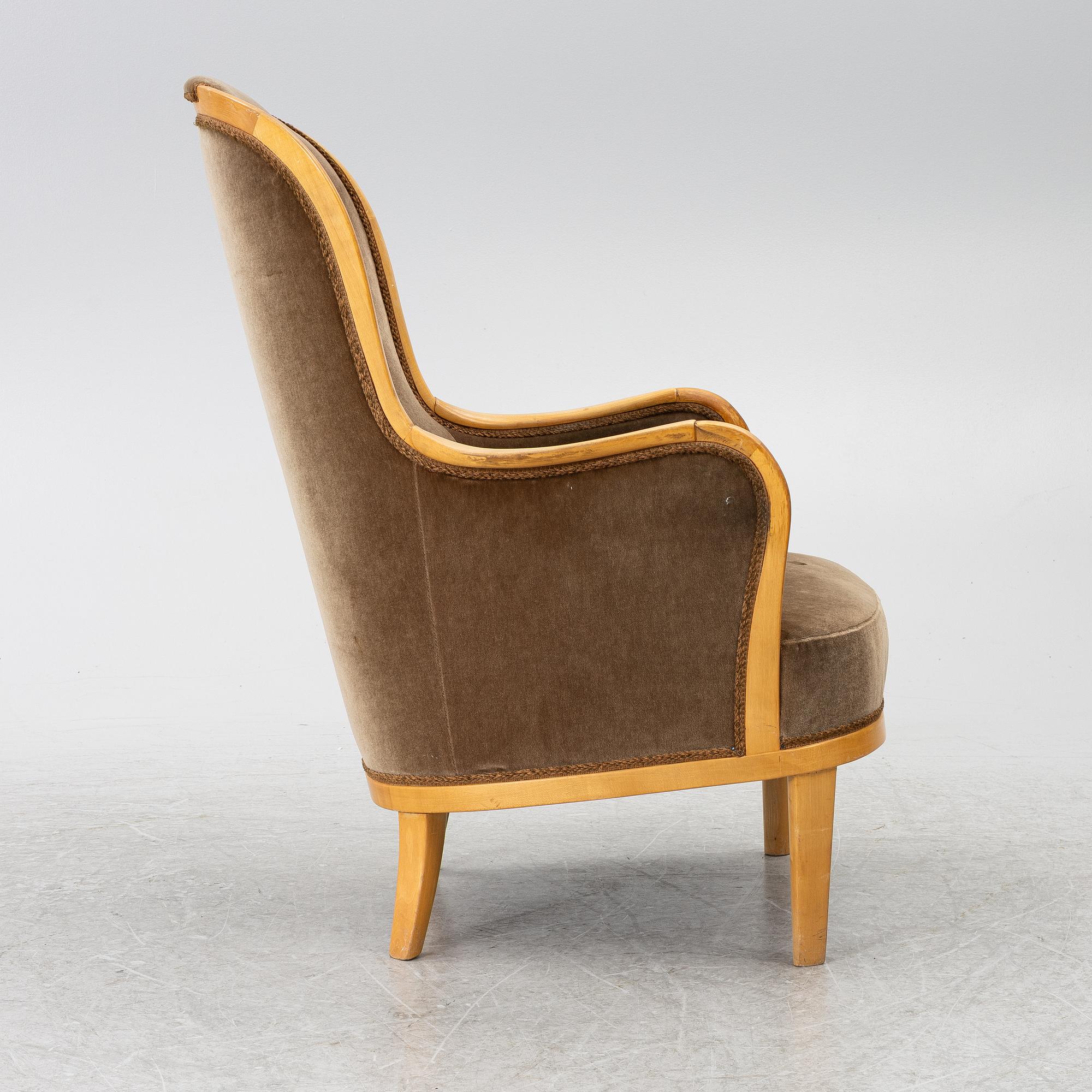 Carl Malmsten, armchair, 'Advokaten', second half of the 20th century.