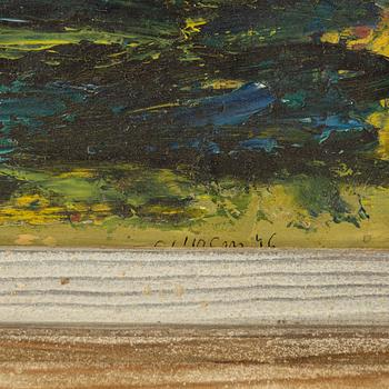 Christer Strömholm, oil on panel, signed and dated -46.
