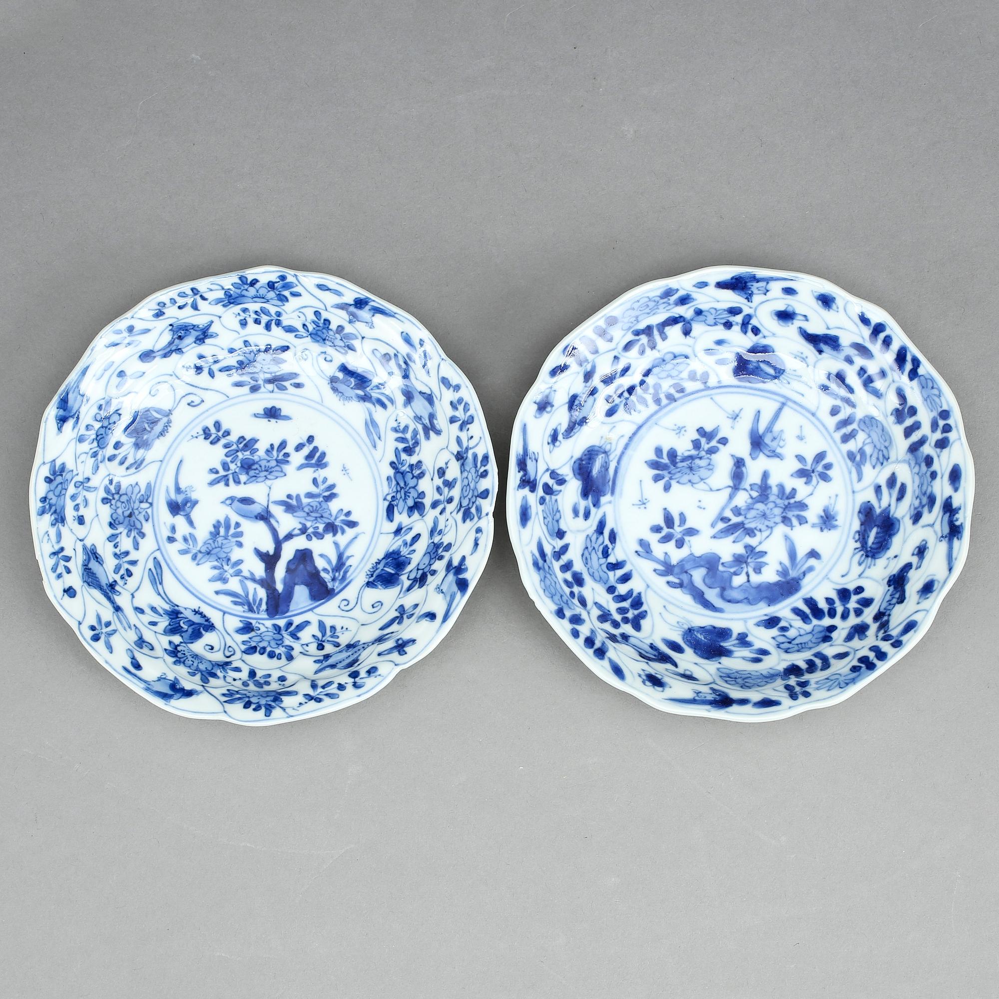 SKÅLFAT, ett par, porslin, Kina, Kangxi (1662-1722).