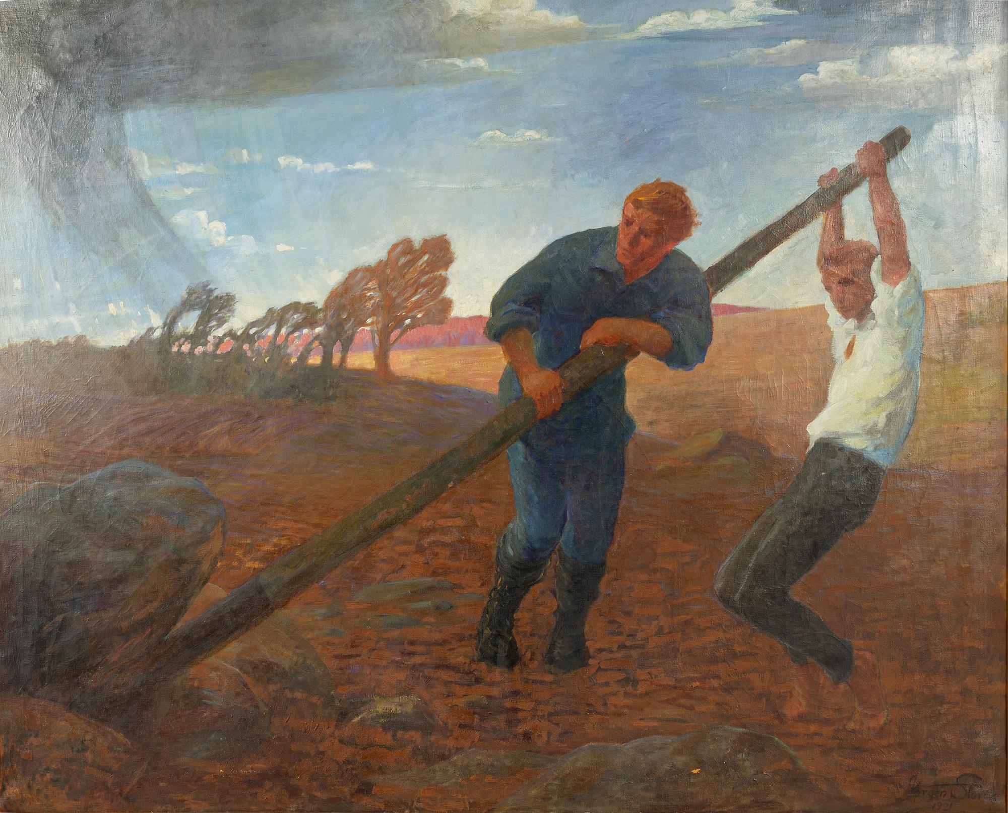Jørgen Storck, oil on canvas, signed and dated 1921.