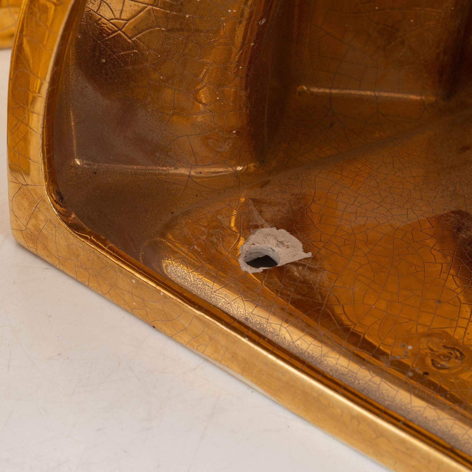 Louis Drimmer, a pair of wall lamps, France, later part of the 20th century.