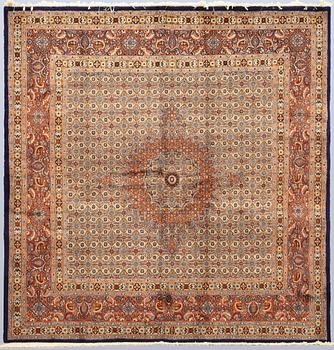 A part silk Moud carpet, c. 223 x 216 cm.