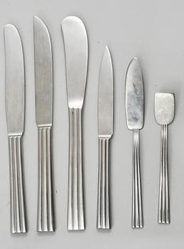 BESTICK, 94 delar, rostfritt stål, "Thebe", Folke Arström.