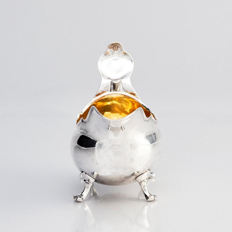 A Swedish 18th century parcel-gilt cream-jug, Pehr Zethelius, Stockholm 1777.