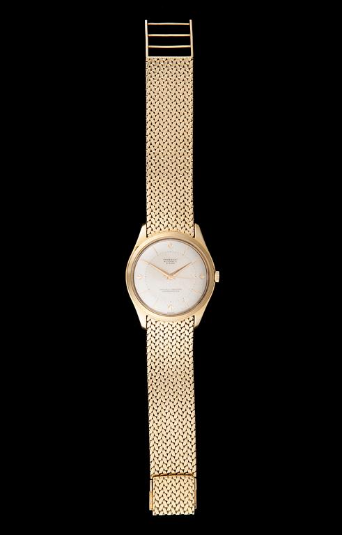 ARMBANDSUR, herr, guld 14 k, Praesent Automatic. Armband 18k guld, totalvikt 90 g.