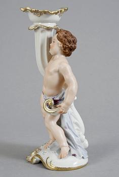 FIGURIN/LJUSSTAKE, porslin, Th. Kärner, Eschenbach.