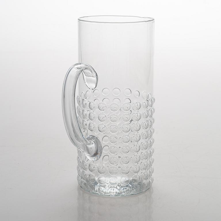 Nanny Still, A pticher and six drinking glasses "Grappo". Riihimäen Lasi OY.