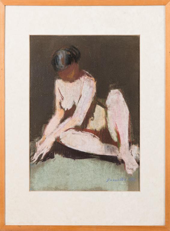 pastel, signed and dated 1976.