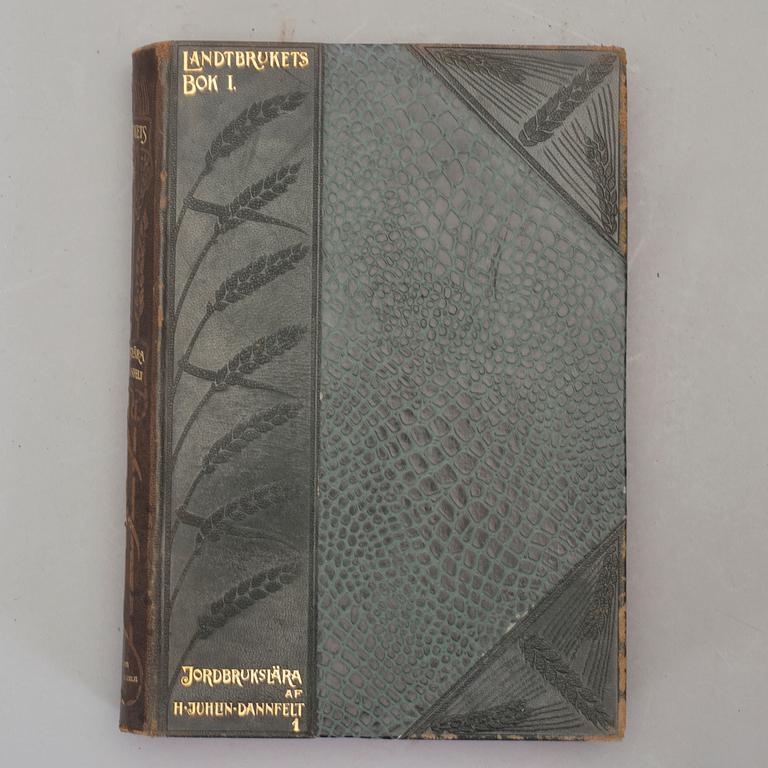 BÖCKER, Lantbrukets bok, 6 band, I-VI samt supplement, V saknas) C. E. Fritzes Bokförlag, 1901-1907.