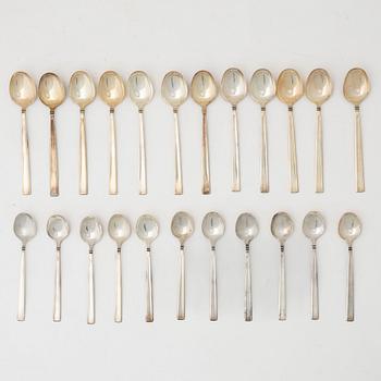 Claës E. Giertta, skedar, 22 st, silver, "Paris", MEMA, Lidköping 1959-1960.