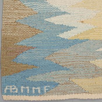 Barbro Nilsson, Matto, "Solfläckar", flat weave, ca 287,5-289 x 207-208,5 cm, signed AB MMF BN.