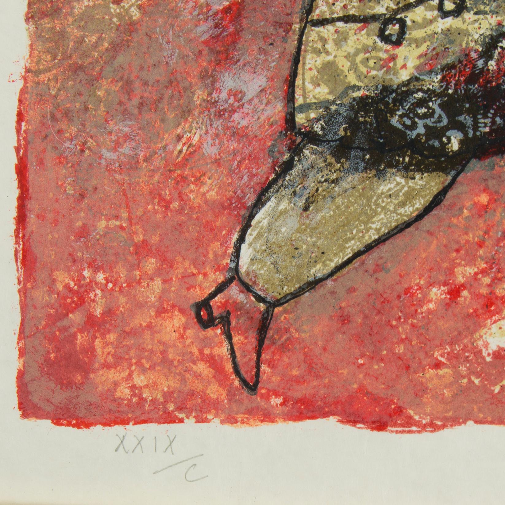 THEO TOBIASSE, A color litograph, signed and numbered XIXX/C.