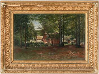 AXEL HJALMAR LINDQVIST, olja på pannå, signerad.