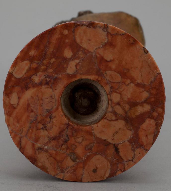 SKULPTUR, brons samt natursten, 1900-tal.