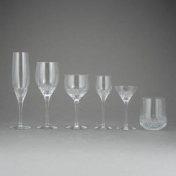 GLASSERVIS, 69 delar, "Prelude", Nils Landberg, Orrefors.
