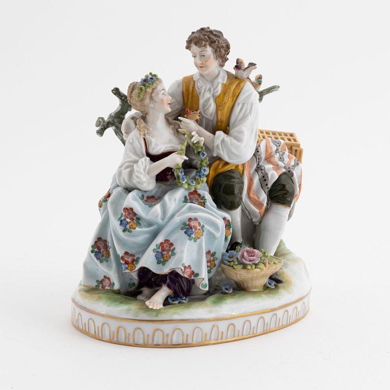 A porcelain figurine, probably Rudolstadt Volkstedt, Germany, early 20th century.