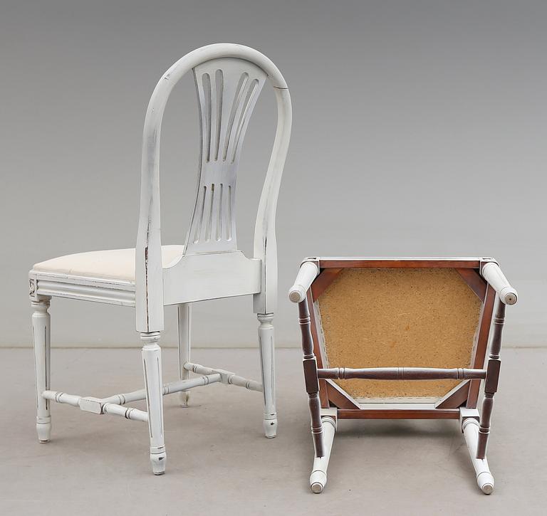 STOLAR, 8 st, gustaviansk stil, 1900-talets andra hälft.