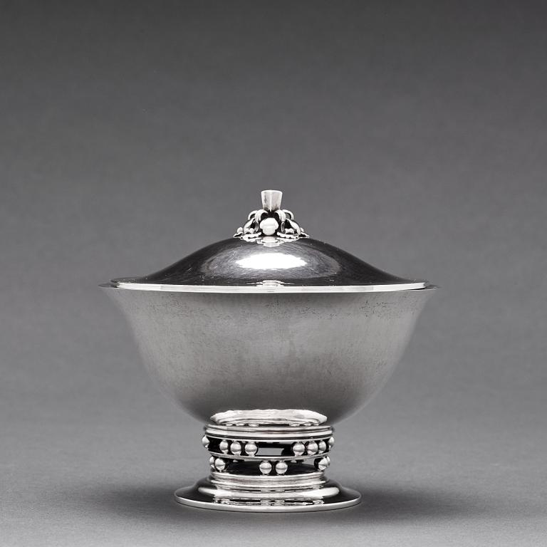 Georg Jensen, an 830/1000 silver lidded bowl, Copenhagen 1918, design nr 273,