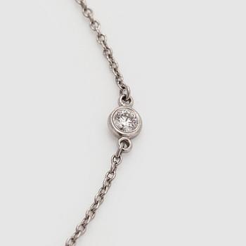 Tiffany & Co, Elsa Peretti, a platinum "Diamonds by the Yard" bracelet with brilliant-cut diamonds.