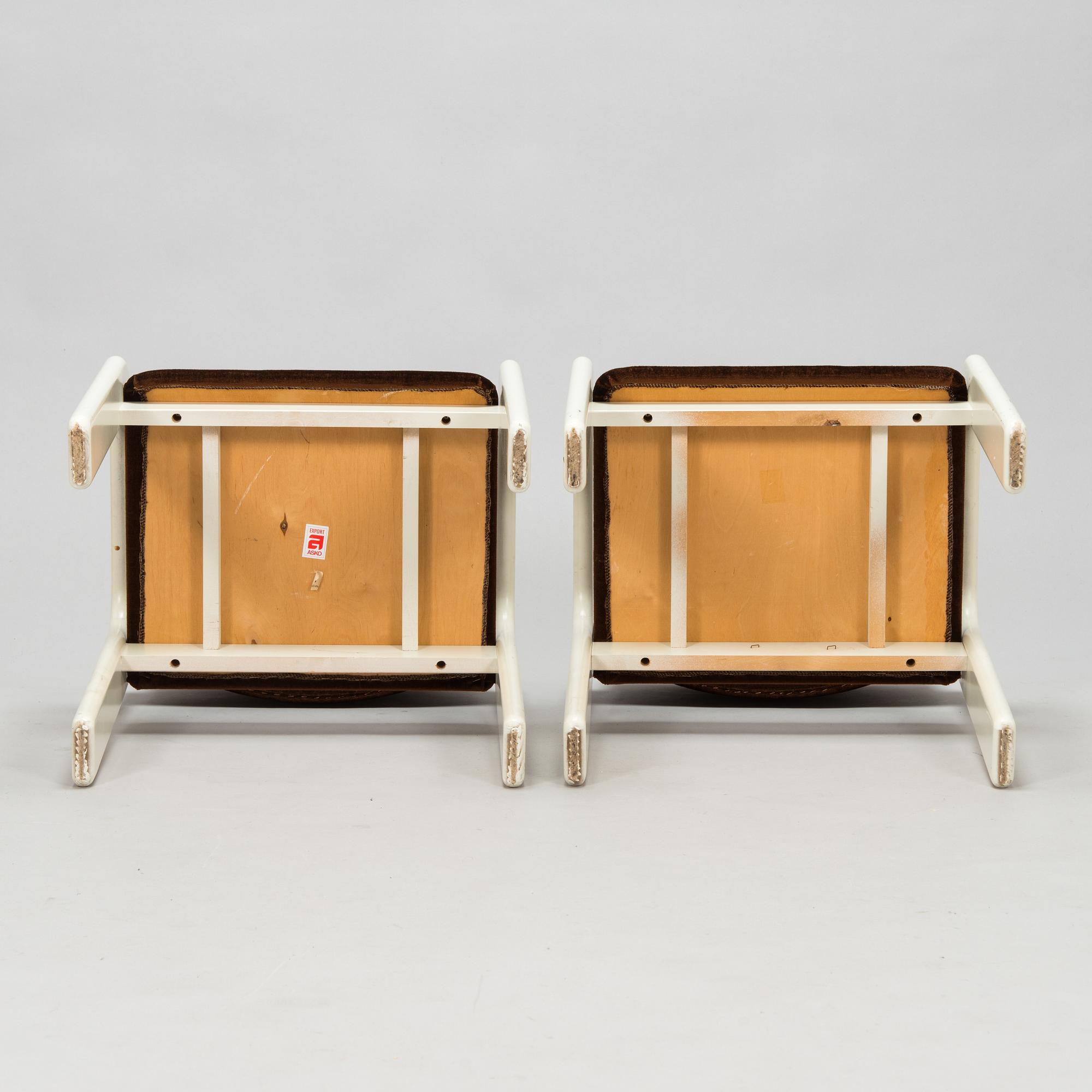 Eero Aarnio, a set of four 1970s 'Flamingo' chairs for Asko Finland.