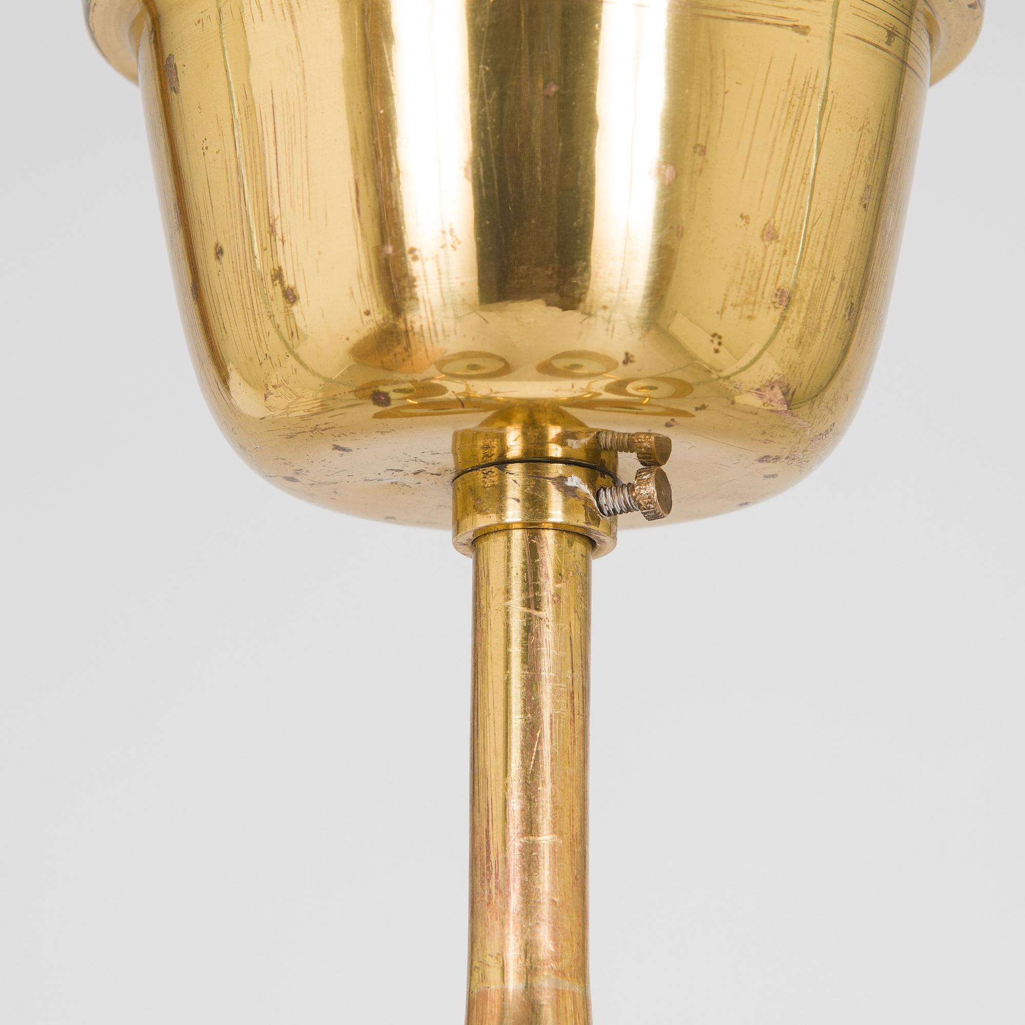 Paavo Tynell, taklampa, modell 6385/6 för Taito. Beställningsarbete 1938.