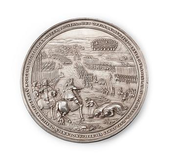 MEDALJ, Polens seger över Ryssland vid Smolensk 1634 och stilleståndet med Turkiet och Sverige förlängt vid.