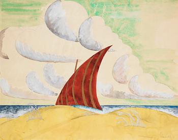 570. Isaac Grünewald, Stage design for the opera Oberon.
